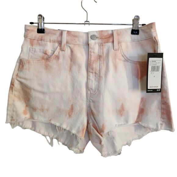 Mavi Rosie Denim Cutoff High Rise Shorts Size 31 - Picture 2 of 10